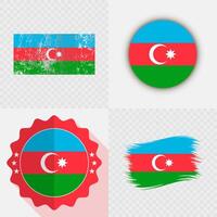 Various designs of Azerbaijan flag vector