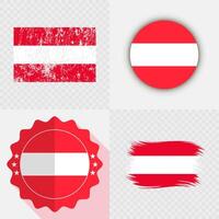 Different artistic representations of Austria flag vector