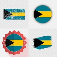 Bahamian flag icons and designs vector