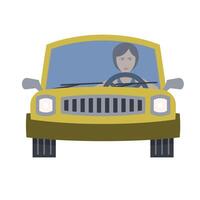 Driver of the car. Transport vector