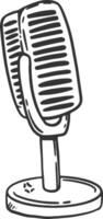 Podcast Doodle Element. Design Element. vector