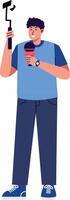 Professional Journalist Character vector