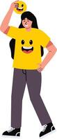 World Smile Day People Character in Cartoon Design vector