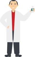 Pharmacist People Character. Isolated on White Background vector