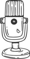 Podcast Doodle Element. Broadcast Element vector