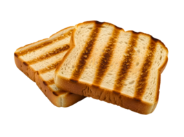 Grilled toast bread slices with charred lines png