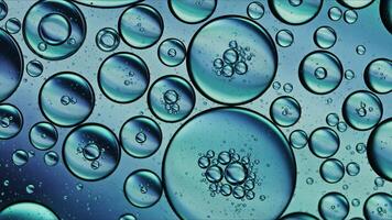 Art of Oil Drops Bubbles on Water video