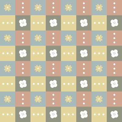 seamless minimal flower repeat pattern plaid checkered background