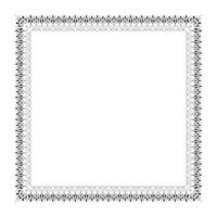 Square Black european lace ornament frame. Rome national ornament. Detail and element for design and postcards, Sandblasting, ceramic, patchwork, Borders and frames. Vintage border frame deco vector