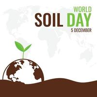 World Soil Days for greeting card, poster and banner Illustration vector