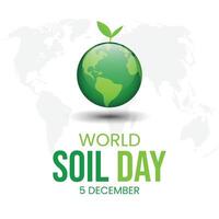 World Soil Day, observed on December 5th. Agriculture, biodiversity, and environmental. . vector