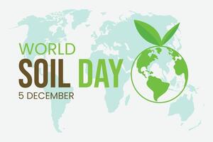 World Soil Day on 5 December. Illustration vector