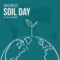 Soil Health on World Soil Day. Agriculture, Grow Plant, Tree Leaf, Bio Seed. vector