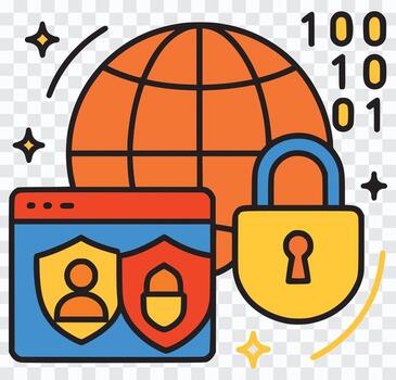 Cybersecurity and Data Protection Secure Internet Connection vector