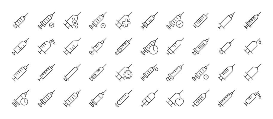 Collection of Line Icons of hospital, doctor and healthcare concept for Adverts. Suitable for books, stores, shops. Editable stroke in minimalistic outline style. Symbol for design