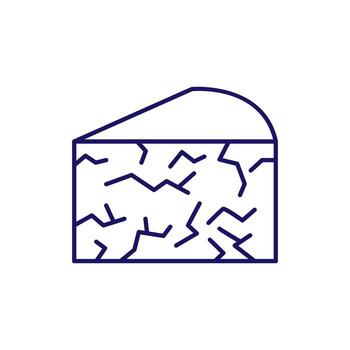 Isolated Icon of Cheese for Graphics, Concept, Apps vector