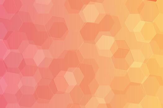 Geometric abstract background with a gradient of orange, pink and yellow hexagons, Modern and stylish design suitable for digital use vector