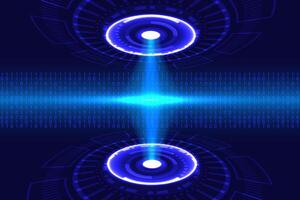 futuristic digital interface and binary code vector