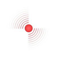 Signal sign. Pain localization icon. Ache or inflammation, pulse or headache symbol. Shock, vibration, radar or sound wave pictogram isolated on white background. flat illustration vector