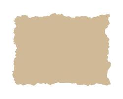 Jagged paper or old map texture. Rectangle shape with ripped edges. Empty ragged text box, label or tag collage element templates isolated on white background. illustration vector
