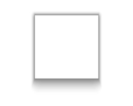 Shadow effect from paper page or card, poster or banner, picture or packaging box. Grey shade isolated on white background. Soft square shape. realistic illustration vector