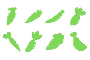 Variety of Vegetable design set. Food ingredient vector