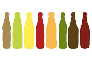 Colorful Soft Drink Silhouette Icon Pack vector