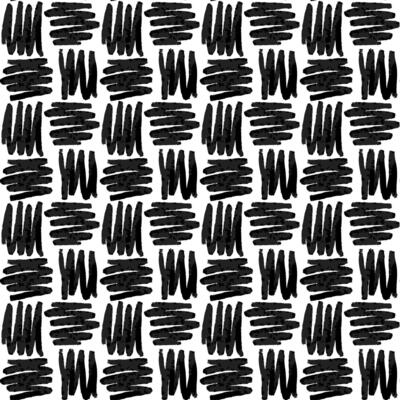 zigzag pattern in mosaic. Dry brush. Monochrome art background. Zigzag with rotation vertical and horizontal. Repetitive pattern with hand-drawn effects. Seamless texture of dry brush.
