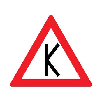 The Illustration of Triangle of Merging Way vector