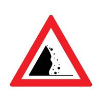 The Illustration of Triangle of Falling Rock of Road vector