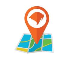 Map location icon illustration vector