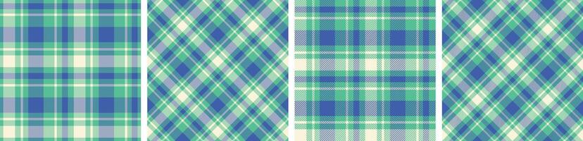 Seamless plaid pattern set. tartan for dress flannel skirt, tablecloth other modern fashion print. vector