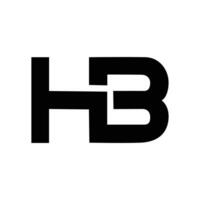 Modern letter hb vector