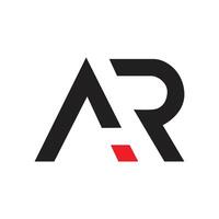 AR logo letter design vector