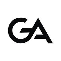 Modern letter GA vector