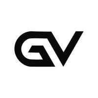 GV letter logo design vector