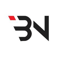 BN logo letter design vector