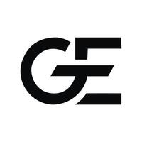 Creative modern letter GE logo design vector