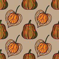Colorful pumpkin pattern design vector