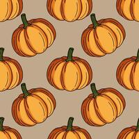 Pumpkin pattern design for autumn vector