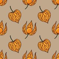 Orange leaf pattern design illustration vector