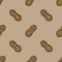 Peanut pattern background design vector