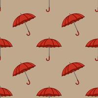 Red umbrella pattern design vector