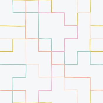 Abstract Seamless Pattern With Doodle Lines On A White Background vector