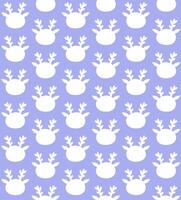 Seamless pattern of flat cartoon doodle deer face vector