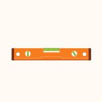 Illustration of a water level tool with a flat design, used to measure alignment in carpentry, construction, and craftsman projects. vector