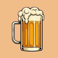 illustration of beer in a glass vector