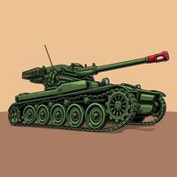 green military tank illustration vector