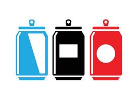 simple minimalist soda can icon, soda silhouette vector