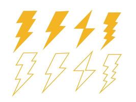 various forms of lightning, simple lightning vector